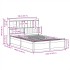 Estructura de cama sin colchón madera de pino blanca 140x200