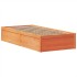 Estructura de cama sin colchón madera de pino marrón 90x200