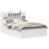Estructura de cama sin colchón madera de pino blanca 140x190