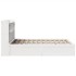 Estructura de cama sin colchón madera de pino blanca 140x190