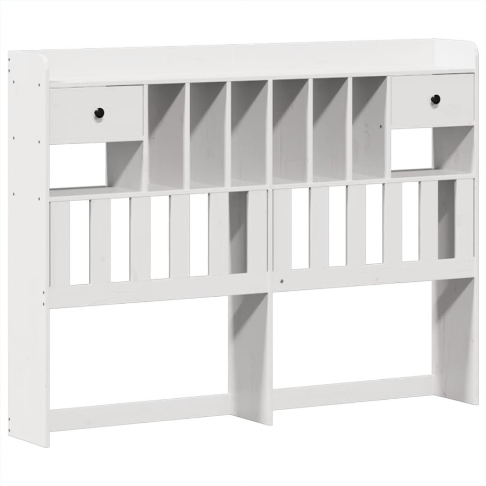 Estructura de cama sin colchón madera de pino blanca 140x190