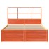 Estructura de cama sin colchón madera maciza marrón 120x190