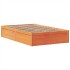Estructura de cama sin colchón madera maciza marrón 135x190