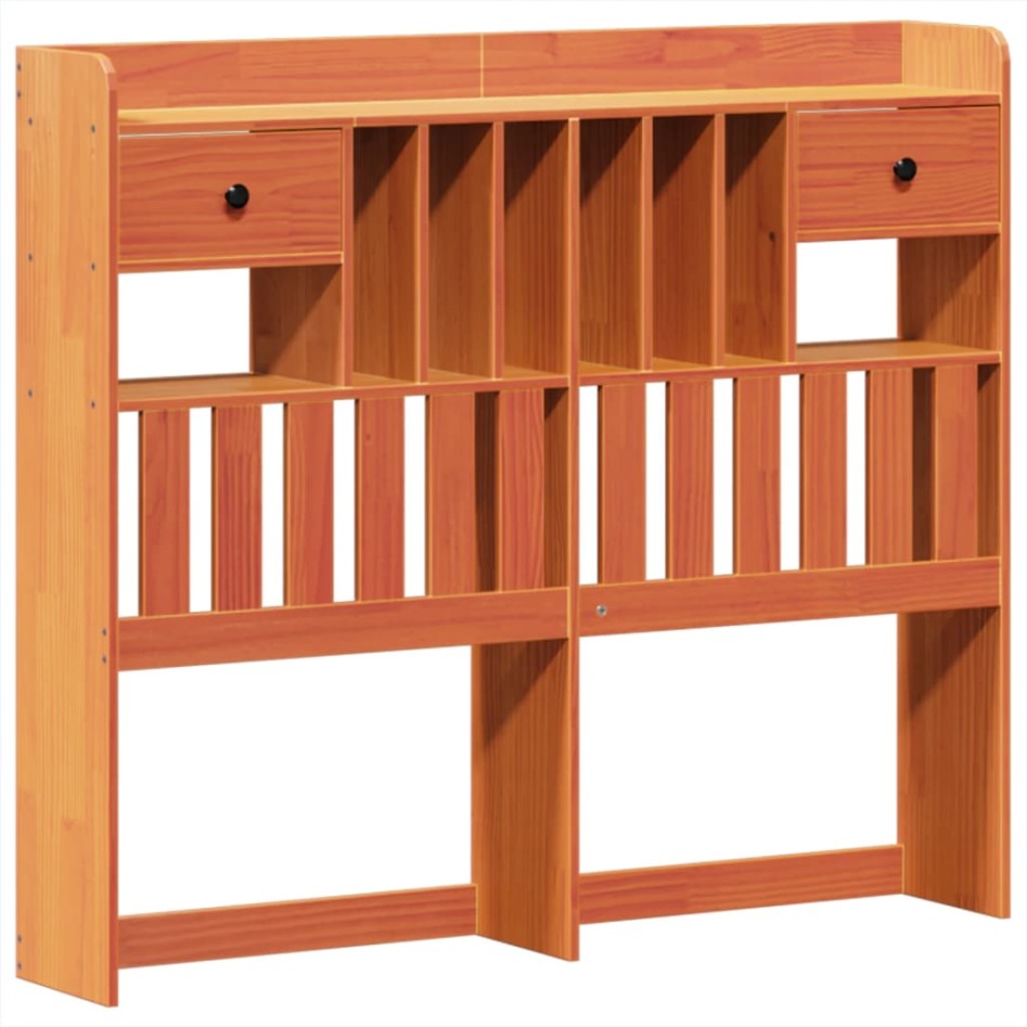Estructura de cama sin colchón madera maciza marrón 135x190