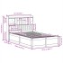 Estructura de cama sin colchón madera maciza marrón 135x190