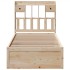 Estructura de cama sin colchón madera maciza pino 75x190