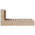 Estructura de cama sin colchón madera maciza pino 75x190