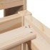 Estructura de cama sin colchón madera maciza pino 75x190