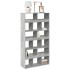 Estantería madera de ingeniería gris hormigón 100x33x187,5