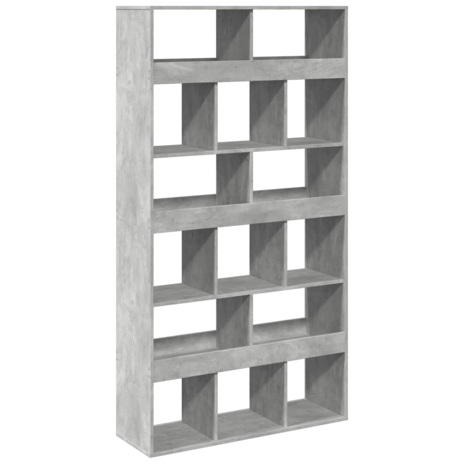 Estantería madera de ingeniería gris hormigón 100x33x187,5