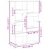 Estantería de madera de ingeniería marrón roble 100x33x155,5