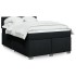 Cama box spring con colchón tela negro 140x200