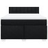 Cama box spring con colchón tela negro 140x200