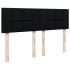 Cama box spring con colchón tela negro 140x200