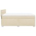 Cama box spring con colchón tela color crema 160x200