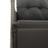 Sillón reclinable de jardín con cojines ratán sintético