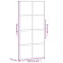 Puerta corredera vidrio templado y aluminio negra 102,5x205