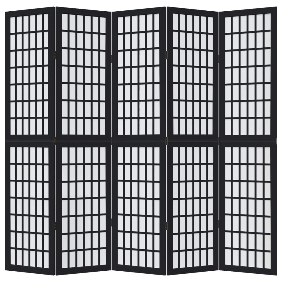 Biombo separador de 5 paneles madera maciza Paulownia