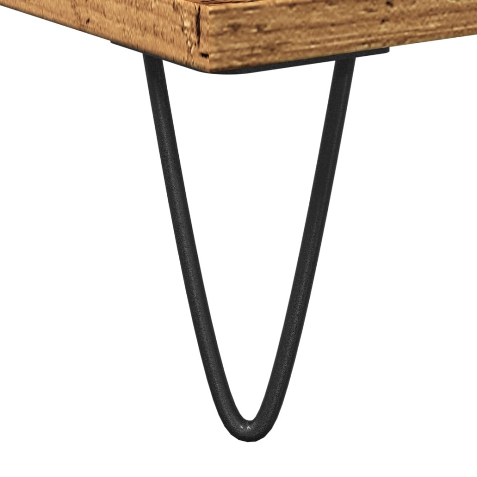 Aparador de madera de ingeniería envejecida 104x35x70