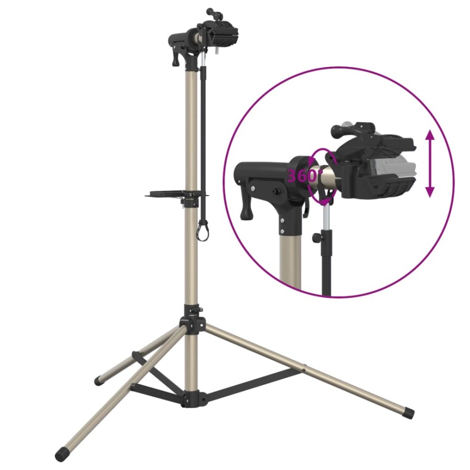 Soporte reparación de bicicletas plegable aluminio 120-165