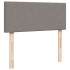 Cama box spring con colchón tela gris taupe 120x200