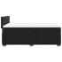 Cama box spring con colchón terciopelo negro 140x200