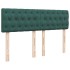 Cama box spring con colchón terciopelo verde oscuro 140x200