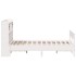 Cama con estantería sin colchón madera maciza blanca 160x200