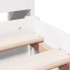 Cama con estantería sin colchón madera maciza blanca 160x200