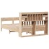 Cama con estantería sin colchón madera maciza de pino