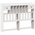 Cama con estantería sin colchón madera maciza blanca 135x190