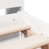 Cama con estantería sin colchón madera maciza blanca 135x190