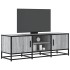 Mueble TV madera ingeniería y metal gris Sonoma 120x35x41