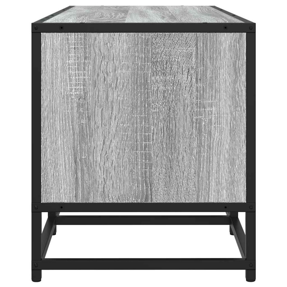 Mueble TV madera ingeniería y metal gris Sonoma 120x35x41