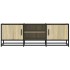 Mueble TV metal y madera ingeniería roble Sonoma 120x35x41