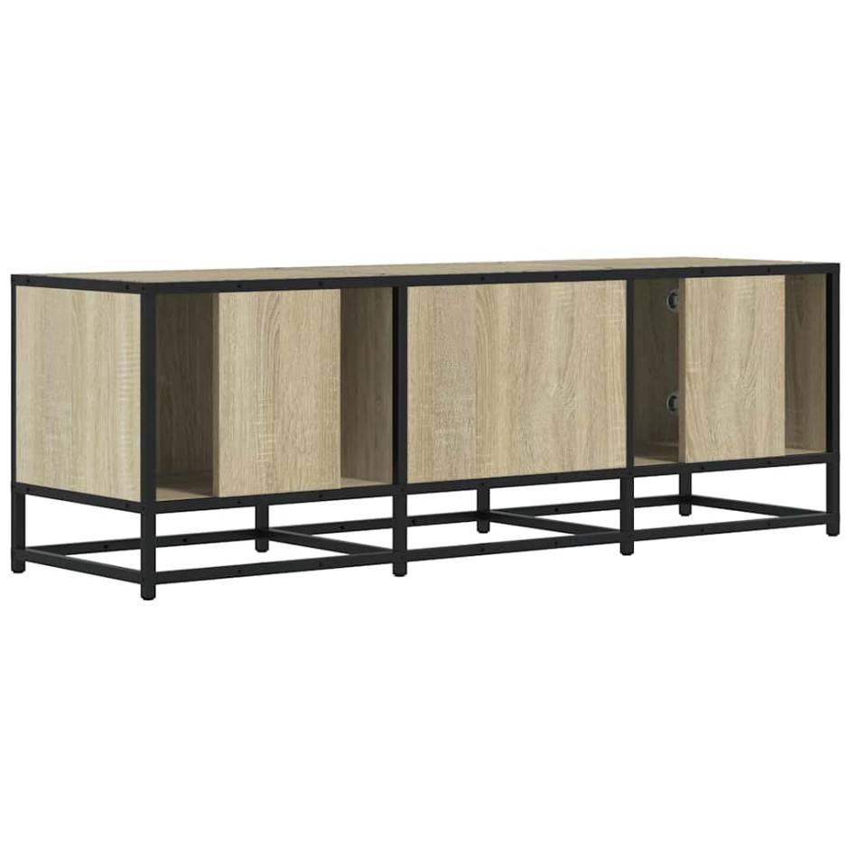 Mueble TV metal y madera ingeniería roble Sonoma 120x35x41