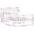 Cama con estantería sin colchón madera maciza marrón 150x200