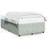 Estructura de cama sin colchón terciopelo gris claro 120x200