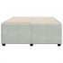 Estructura de cama sin colchón terciopelo gris claro 120x200