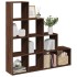 Librería divisora 4 niveles marrón roble 131,5x29x131,5