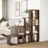 Librería divisora 4 niveles marrón roble 131,5x29x131,5