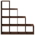 Librería divisora 4 niveles marrón roble 131,5x29x131,5