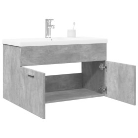 Mueble de baño con lavabo integrado gris
