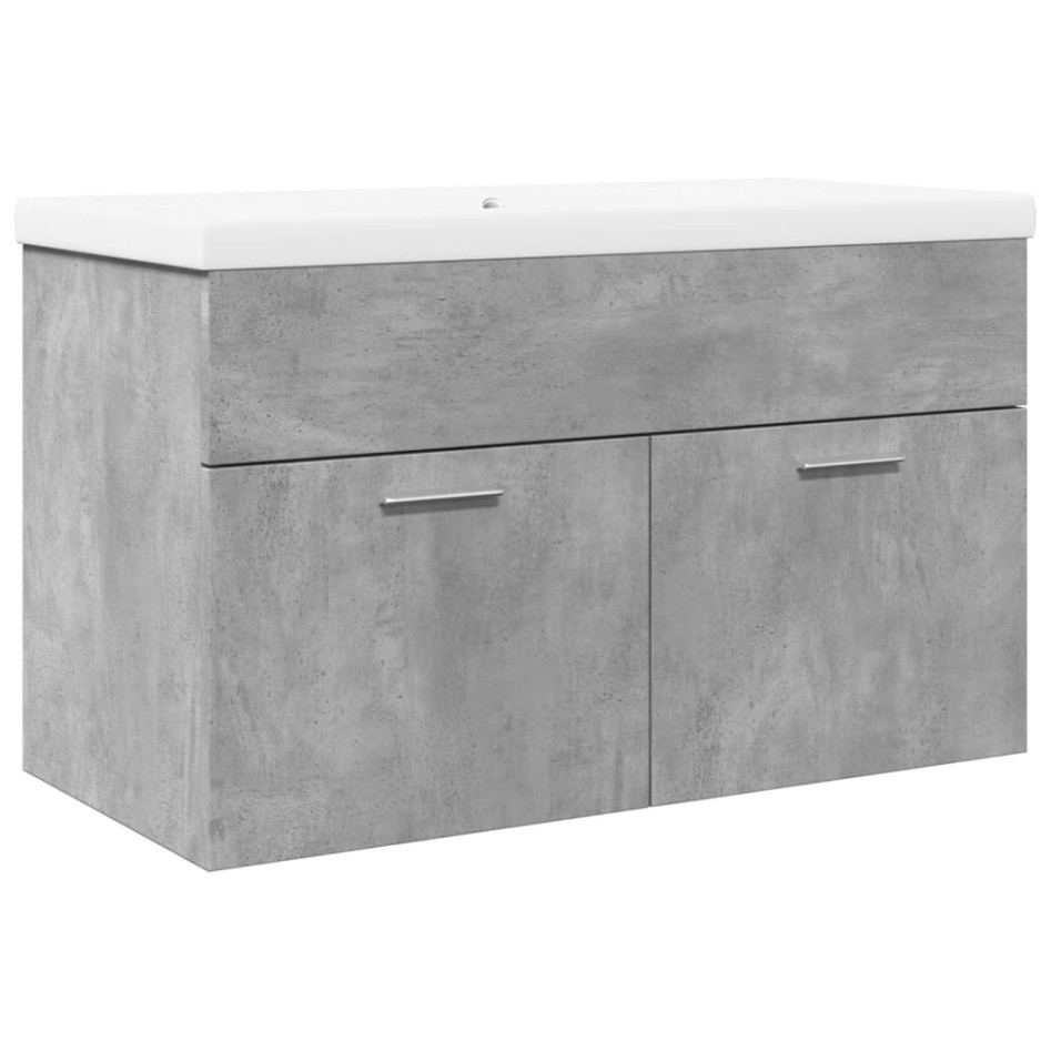 Mueble de baño con lavabo integrado gris