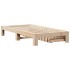 Estructura de cama sin colchón madera maciza pino 75x190