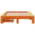 Estructura de cama sin colchón madera maciza marrón 135x190