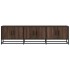 Mueble TV metal y madera ingeniería marrón roble 150x35x41