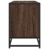 Mueble TV metal y madera ingeniería marrón roble 150x35x41