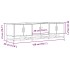 Mueble TV metal y madera ingeniería marrón roble 150x35x41