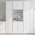 Aparador alto madera de ingeniería blanco 80x42,5x249